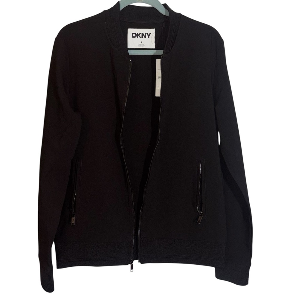 DKNY Scuba Jacket Full Zip King Black Lightweight Pockets Men’s Size Small - Picture 10 of 14
